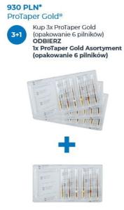 Protaper Gold 6szt x3op+GRATIS Protaper Gold S2 x1op.