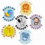Naklejki zwierzątka Dzielny Pacjent 50szt