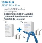 SDR Plus Eco kampiułki 50szt x2op. + SDR 2x 15szt + Pistolet GRATIS* 